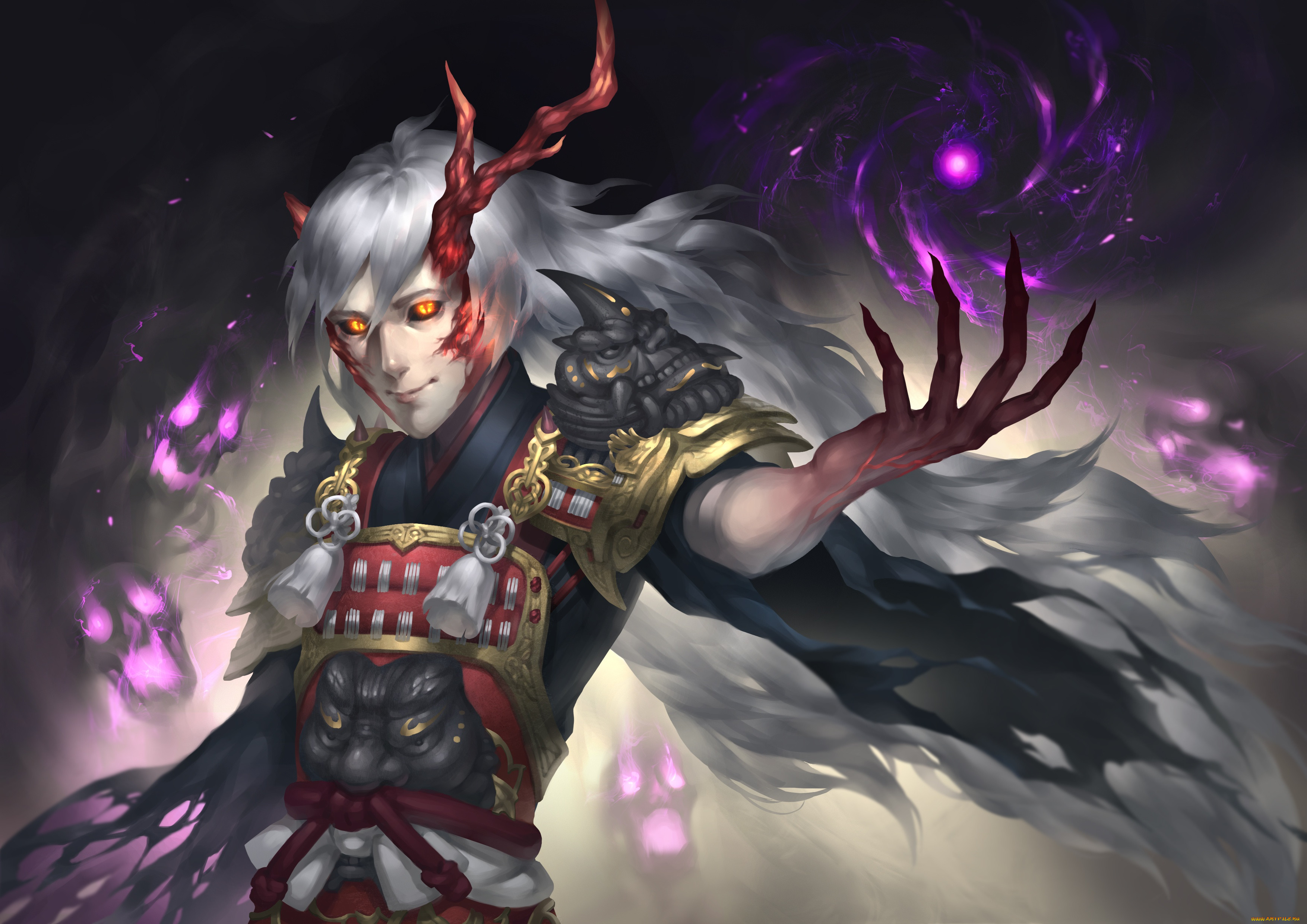 , onmyouji, , , , art, ibaraki, douji, onmyoji
